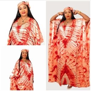 Silk Tie Dye African Bubu